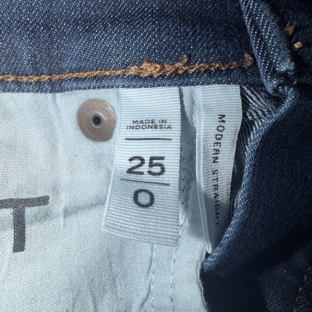 Loft High Rise Modern Straight in Classic Dark Indigo Wash -women’s O/ 25 - Picture 7 of 8